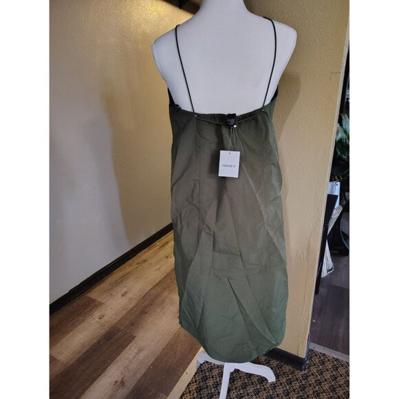 Forever 21 convertible cover up dress MIDI adjustable string halter green women' - Picture 2 of 12